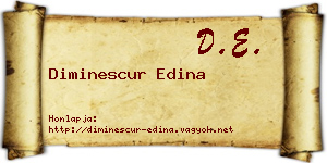 Diminescur Edina névjegykártya